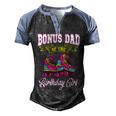 Bonus Dad Of The Birthday Girl Roller Skates Bday Skating Men's Henley Shirt Raglan Sleeve 3D Print T-shirt Black Blue