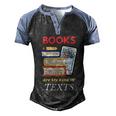 Books Are My Kind Of Texts Gift Librarian Literacy Cool Gift Men's Henley Shirt Raglan Sleeve 3D Print T-shirt Black Blue