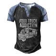 Cool Food Truck Gift Funny Food Truck Addiction Gift Men's Henley Shirt Raglan Sleeve 3D Print T-shirt Black Blue