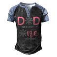 Dad Of The Birthday Girl Winter Onederland 1St Birthday Men's Henley Shirt Raglan Sleeve 3D Print T-shirt Black Blue