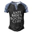 Funny Anti Biden Anti Biden Social Club Men's Henley Shirt Raglan Sleeve 3D Print T-shirt Black Blue