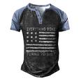 Funny Anti Biden Everything Woke Turns To Shit American Flag Men's Henley Shirt Raglan Sleeve 3D Print T-shirt Black Blue