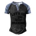 Funny Anti Biden Fjb Lets Go Brandon Funny Political Lets Go Brandon Men's Henley Shirt Raglan Sleeve 3D Print T-shirt Black Blue
