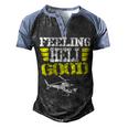 Helicopter Pilot Flight Medic Funny Feeling Good Men's Henley Shirt Raglan Sleeve 3D Print T-shirt Black Blue