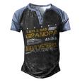 I Am A Dad Grandpa And A Navy Veteran Men's Henley Shirt Raglan Sleeve 3D Print T-shirt Black Blue