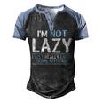 I Just Really Enjoy Doing Nothing V2 Men's Henley Shirt Raglan Sleeve 3D Print T-shirt Black Blue