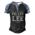 Im Lee Doing Lee Things Men's Henley Shirt Raglan Sleeve 3D Print T-shirt Black Blue