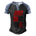 Just Dont Quit  Gym Fitness Motivation  Men's Henley Shirt Raglan Sleeve 3D Print T-shirt Black Blue
