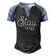 Mens World Suicide Prevention Awareness Day Stay 988  Men's Henley Shirt Raglan Sleeve 3D Print T-shirt Black Blue