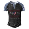 Military Mom I Raised My Hero America Gift American Armed Forces Gift Men's Henley Shirt Raglan Sleeve 3D Print T-shirt Black Blue