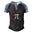 Pi Day Love Is Like Pi Valentines Math Teacher Gift Men's Henley Shirt Raglan Sleeve 3D Print T-shirt Black Blue