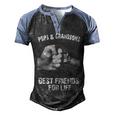Pops & Grandsons - Best Friends Men's Henley Shirt Raglan Sleeve 3D Print T-shirt Black Blue