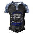 Private Detective Squad Investigation Spy Investigator Funny Gift Men's Henley Shirt Raglan Sleeve 3D Print T-shirt Black Blue