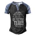 Private Detective Team Spy Investigator Observation Cute Gift Men's Henley Shirt Raglan Sleeve 3D Print T-shirt Black Blue