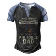 Proud Air Force Dad I Raised Mine Men's Henley Shirt Raglan Sleeve 3D Print T-shirt Black Blue