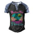 Retro Vintage Besties Trip Florida Men's Henley Shirt Raglan Sleeve 3D Print T-shirt Black Blue