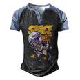 Space Rex Dinosaur Galaxy Men's Henley Shirt Raglan Sleeve 3D Print T-shirt Black Blue