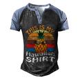 This Is My Hawaiian Gift Men's Henley Shirt Raglan Sleeve 3D Print T-shirt Black Blue