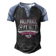 Volleyball Grandma Meaningful Gift Men's Henley Shirt Raglan Sleeve 3D Print T-shirt Black Blue