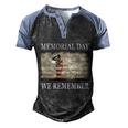 We Remember Funny Gift Salute Military Memorial Day Cute Gift Men's Henley Shirt Raglan Sleeve 3D Print T-shirt Black Blue