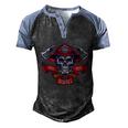 Hail Our Heroes 911 Patriot Day 2021 Skull Firefighter Graphic Design Printed Casual Daily Basic Men's Henley Shirt Raglan Sleeve 3D Print T-shirt Black Forest