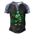 Love Gnomes Irish Shamrock St Patricks Day Four Leaf Clover Men's Henley Shirt Raglan Sleeve 3D Print T-shirt Black Forest