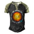 90Th Birthday Retro 90Th Trip Around The Sun What A Ride Men's Henley Shirt Raglan Sleeve 3D Print T-shirt Black Forest