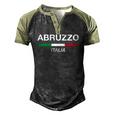 Abruzzo Italian Name Italy Flag Italia Family Surname Men's Henley Raglan T-Shirt Black Forest