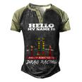 Addicted To Drag Racing Front Men's Henley Shirt Raglan Sleeve 3D Print T-shirt Black Forest