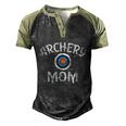 Archery Archer Mom Target Proud Parent Bow Arrow Funny Men's Henley Shirt Raglan Sleeve 3D Print T-shirt Black Forest