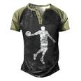 Basketball Player Retro Lines Gift Men's Henley Shirt Raglan Sleeve 3D Print T-shirt Black Forest