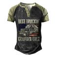 Best Truckin Grandpa Gift Big Rig Semi Truck Driver Trucker Gift Men's Henley Shirt Raglan Sleeve 3D Print T-shirt Black Forest
