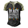 Black Engineers Matter Black Pride Men's Henley Raglan T-Shirt Black Forest