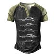 Classic Car Men Car Mechanic Vintage Car Men's Henley Shirt Raglan Sleeve 3D Print T-shirt Black Forest