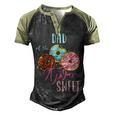 Dad Sweet Two Donut Birthday Party Theme Girl  Men's Henley Shirt Raglan Sleeve 3D Print T-shirt Black Forest