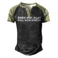 Does Not Play Well With Others Men's Henley Shirt Raglan Sleeve 3D Print T-shirt Black Forest