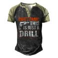 Don&8217T Panic This Is Just A Drill Tool Diy Men Men's Henley Raglan T-Shirt Black Forest