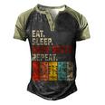 Eat Sleep Make Beats Beat Makers Music Producer Mens Dj Dad Men's Henley Shirt Raglan Sleeve 3D Print T-shirt Black Forest