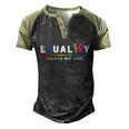 Equality Hurts No One Equal Rights Lgbt Gift Men's Henley Shirt Raglan Sleeve 3D Print T-shirt Black Forest