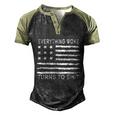 Funny Anti Biden Everything Woke Turns To Shit American Flag Men's Henley Shirt Raglan Sleeve 3D Print T-shirt Black Forest
