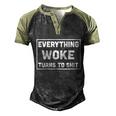 Funny Anti Biden Everything Woke Turns To Shit V2 Men's Henley Shirt Raglan Sleeve 3D Print T-shirt Black Forest