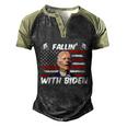 Funny Anti Biden Fallin With Biden Funny Bike Meme Men's Henley Shirt Raglan Sleeve 3D Print T-shirt Black Forest
