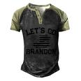 Funny Anti Biden Fjb Lets Go Brandon Funny Political Lets Go Brandon Men's Henley Shirt Raglan Sleeve 3D Print T-shirt Black Forest