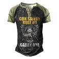 Gun Safety V2 Men's Henley Shirt Raglan Sleeve 3D Print T-shirt Black Forest