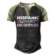 Happy Hispanic Heritage Month Latino Country Flags  Men's Henley Shirt Raglan Sleeve 3D Print T-shirt Black Forest