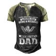 Husband - Love Being A Dad Men's Henley Shirt Raglan Sleeve 3D Print T-shirt Black Forest