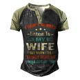 I Dont Always Listen To My Wife-Funny Wife Husband Love Men's Henley Shirt Raglan Sleeve 3D Print T-shirt Black Forest