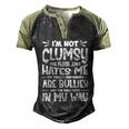 Im Not Clumsy The Floor Hates Me Gift Funny Clumsy Person Cute Gift Men's Henley Shirt Raglan Sleeve 3D Print T-shirt Black Forest
