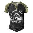 Im The Captain Boat Owner Boating Lover Funny Boat Captain Men's Henley Shirt Raglan Sleeve 3D Print T-shirt Black Forest