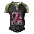 In October We Wear Pink Ribbon Breast Caner Men's Henley Shirt Raglan Sleeve 3D Print T-shirt Black Forest